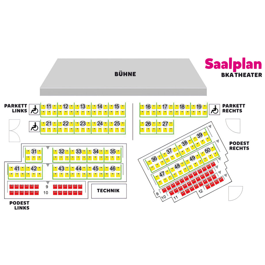 Saalplan BKA Theater 2025